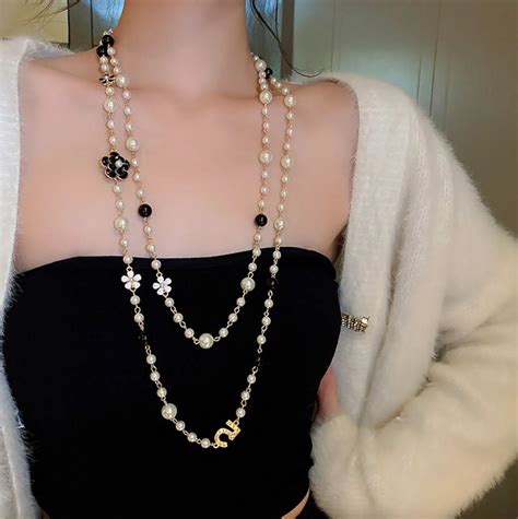 chanel long necklace dupe|cc necklace knockoff.